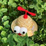 (yeux rouges - s)chapeau de soleil en paille pour petit animal de compagnie, joli chapeau de costume ...