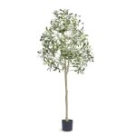 Olivier artificiel - duoku - 1, 5 m - plante pe - arbre r�aliste en pot - anti - basculement