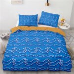 Ondulation house de couette + x taies d'oreiller xcm housse de couette zipp��e microfibre parure lit ...