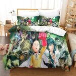 One - punch - man ensemble de literie imprim�� d housse de couette �� anime th��me pi��ces avec taies ...