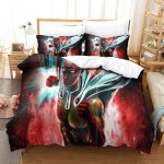 One - punch - man housse de couette imprim��e en d avec taies d'oreiller et housse de couette �� fermeture ...