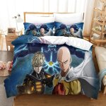 One - punch - man housse de couette en d sur le th��me de anime parure de lit pi��ces en microfibre style ...