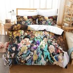 One - punch - man parure de lit imprim��e en d pi��ces, housse de couette en polycoton douce et confortable, ...