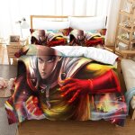 One - punch - man parure de lit imprim��e en d pi��ces, housse de couette en polycoton douce et confortable, ...