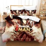 One - punch - man parure de lit pi��ces pour anime impression d housse de couette en microfibre avec ...