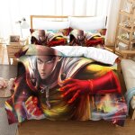 One - punch - man parure de lit pi��ces pour anime impression d housse de couette en microfibre avec ...