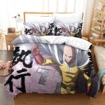 One - punch - man sets de housses de couettes d, anime imprim�� ensemble de literie housses de couettes ...