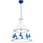 Onli ancorina plafonnier suspendu a cadre filaire pour enfants, blanc, bleu Onli ancorina plafonnier suspendu a cadre filaire pour enfants, blanc, bleu