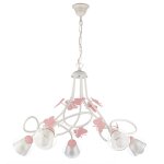 Onli butterfly plafonnier suspendu a bras multiples, abat - jour en verre