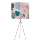 Onli flamingo grande lampe de table tr�pied avec abat - jour rond, rose