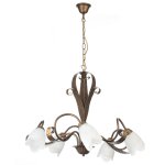 Onli sonia plafonnier suspendu a bras multiples, abat - jour en verre, 5x e14