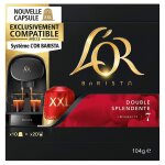 L'or barista double splendente intensite 7 - lot de 10 paquets de 10 capsules xl de cafe L'or barista double splendente intensite 7 - lot de 10 paquets de 10 capsules xl de cafe