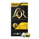 L'or espresso lungo mattinata intensite 5 - lot de 10 paquets de 10 capsules de cafe