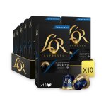 L'or espresso ristretto decaffeinatto intensite 9 - lot de 10 paquets de 10 capsules de cafe