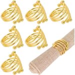 (or)rond de serviette de table 6 pices anneau de serviette en mtal porte - boucle de serviette pour ...