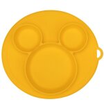 Orange - assiette en silicone pour enfants, bol mignon a aspiration d'alimentation pour bb, vaisselle ...