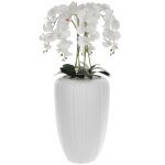 Orchid�e artificielle - botle - h 112 cm - pot blanc - r�aliste - facile d'entretien