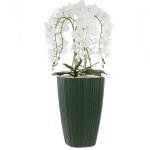 Orchidée artificielle blanche en pot bouquet de fleurs h 95 cm pot carré vert Orchidée artificielle blanche en pot bouquet de fleurs h 95 cm pot carré vert