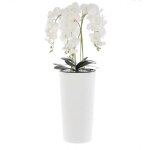 Orchid�e artificielle - botle - h 107. 5 cm - pot moderne - fleurs r�alistes - entretien facile