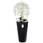 Orchid�e artificielle - botle - h 115 cm - fleurs r�alistes - pot moderne - entretien facile