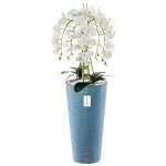 Orchid�e artificielle - botle - h 110 cm - fleurs blanches - pot moderne - entretien facile