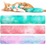 Oreillers chat l'herbe a chat, lot de 3 color oreiller a mcher pour chats peluche jouets interactifs ...