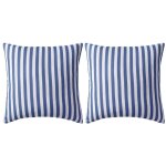 Oreiller d'ext�rieur 2 pcs impression rayure 45 x 45 cm bleu vidaxl vidaxl