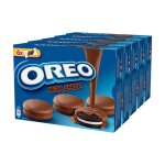 Oreo chocolat au lait 5x246g biscuits croustillants fourr�s a la cr�me saveur intense 1230g pack familial ...