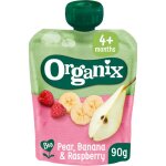 Organix knijpfruit pur�e de poire, banane & framboise 4m + 90g