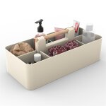 Intirilife organizer caddy avec poign�e en beige - 32x15. 5x8 cm, bo�te de transport panier de rangement ...