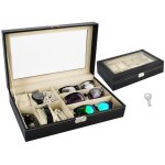 Organisateur pour montres et lunettes, noir