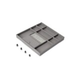 Organisateur de tiroir pour dressing quartz - finition titane - module 600 mm emuca Organisateur de tiroir pour dressing quartz - finition titane - module 600 mm emuca