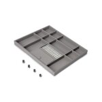 Organisateur de tiroir pour dressing quartz - finition titane - module 700 mm emuca Organisateur de tiroir pour dressing quartz - finition titane - module 700 mm emuca