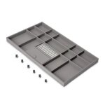 Organisateur de tiroir pour dressing quartz - finition titane - module 900 mm emuca