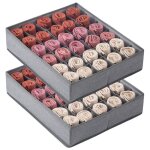 Organisateur de tiroir � sous - v�tements, lot de 2, chaussettes avec fond solide, bo�te de rangement ...