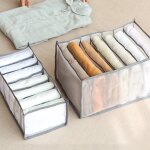 Organisateur de tiroir en tissu lavable, armoire pliable, conteneur diviseur de v�tements, bo�te de rangement ...