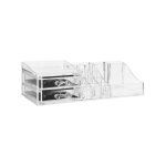 Organiseur make - up 17 compartiments - 30, 5 x 15, 3 x 9 cm - polystyr�ne transparent
