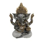 Origen home decor figura ganesh budas figura de buda plateado - 17x14x10cm