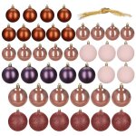 Ornements d'arbre de no�l, ensemble de 40 d�corations incassables