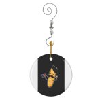 Ornements de noël baguette française tenant un drapeau français et un verre à vin en céramique avec crochet ... Ornements de noël baguette française tenant un drapeau français et un verre à vin en céramique avec crochet ...