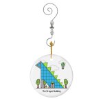 Ornements de nol le btiment du dragon en cramique avec crochet et cristal dcorations souvenirs pendentif ...