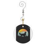 Ornements de nol cadeau de chien golden retriever vintage cool retro sun wilderness en cramique avec ...