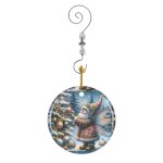 Ornements de nol gnome de fe de nol en cramique avec crochet et cristal dcorations souvenirs pendentif ...