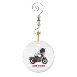 Ornements de noël gone postal postie velo moto en céramique avec crochet et cristal - décorations pour ... Ornements de noël gone postal postie velo moto en céramique avec crochet et cristal - décorations pour ...