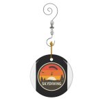 Ornements de nol saut en parachute dans des couleurs classiques rtro cool avec texte en dtresse en ...