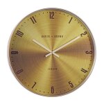 Horloge murale - whatever 094 - diam�tre 50 cm - or / marron clair - plastique et verre