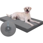 Orthop�dique panier chien, coussin chien a housse cuir synth�tique amovible lavable, lit chiens confortable ...