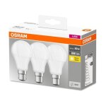 Osram - bo�te 3 ampoules led standard opaque b22 9w=60 chaud - multicolore
