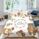 Ours de bande dessin��e housse de couette x imprim�� d animaux mignons parure de lit personnes ado fille ...
