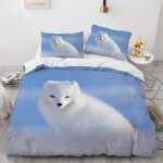 Ours polaire housse de couette cm x cm polyester - coton parure de lit anti - allergique housse de couette ...